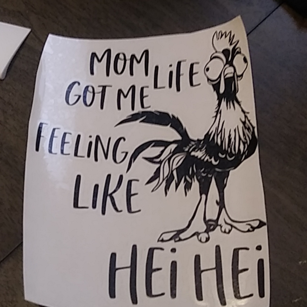 Car decal. Moana, chicken